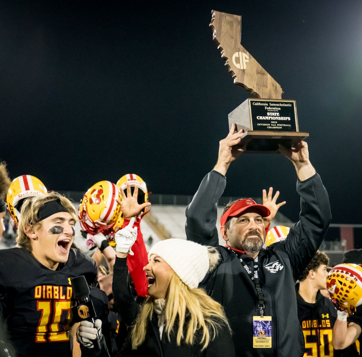 Mission Viejo Diablos CIF State Championship celebration